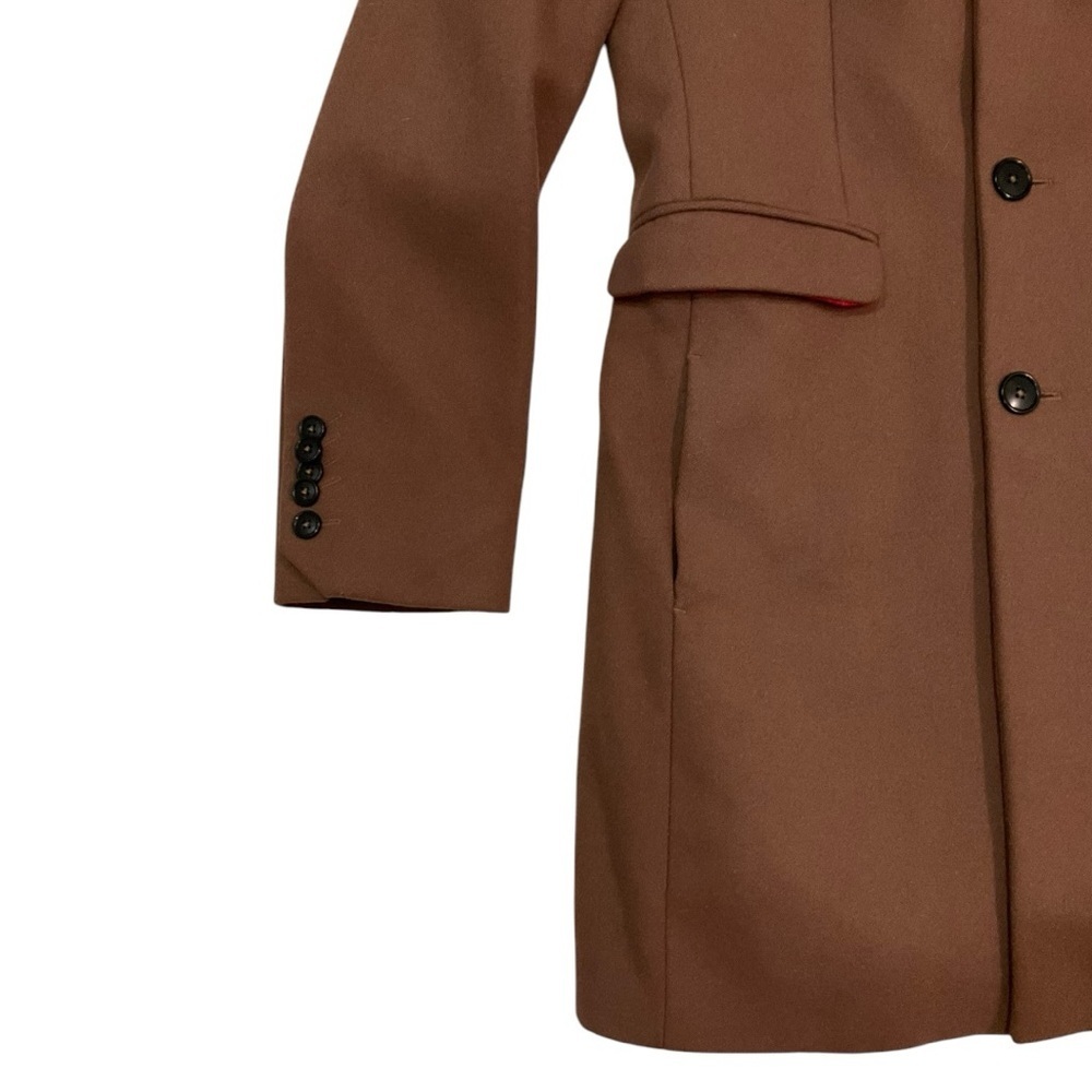 🙈 Noose & Monkey Brown‎ Long Blazer 🧥 36RG Statement Jacket - Picture 2 of 7